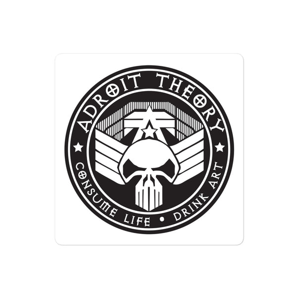 Skull Logo Black Sticker