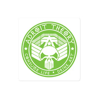 Skull Logo Green Sticker