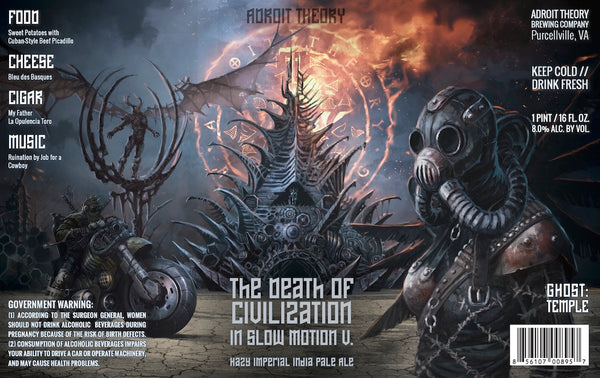 PRE-ORDER: Death of Civilization in Slow Motion V. Temple - Hazy DIPA