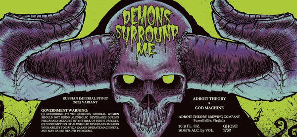 PRE-ORDER: Demons Surround Me [Jamaican Blue Mountain Coffee + Toasted Coconut + Almonds + Bourbon Barrel Aged Maple Syrup] Russian Imperial Stout
