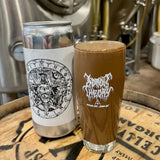 CROWLER z13: Backmasking [Toasted Coconut, + Macadamia Nut + Myers Dark Rum Barrel Aged Maple Syrup] Cream Stout